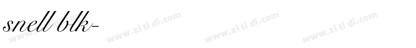 snell blk字体转换